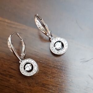 10k White Gold Earrings with 0.5 Ct T.w. Diamonds